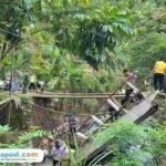Kondisi jembatan tlogowungu yang roboh/Polresta Pati