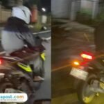 Foto : Tangkapan layar pelaku sedang menaiki sepeda motor Vario yang berhasil direkam oleh korban (Dok. Pribadi) Begal Payudara