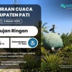 Cuaca di Kabupaten Pati Esok Hari Diperkirakan Hujan Ringan Hingga Sedang