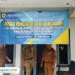 Foto : Posko pengaduan THR Keagamaan tahun 2026 di kantor Disnaker Kabupaten Pati (Sumber. Mitrapost.com/ Ilham)