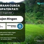Hujan Ringan hingga Sedang Berpotensi Landa Pati Besok