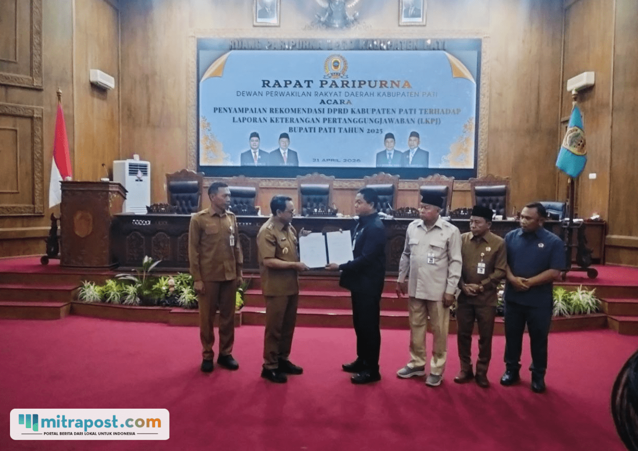 Foto : Rapat Paripurna LKPJ Bupati 2025 di DPRD Kabupaten Pati. (Sumber. Mitrapost.com/ Ilham) DPRD Pati