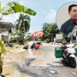 Foto : Kondisi Jalan Rusak di Desa Kayen Kecamatan Kayen dilakukan sejumlah kendaraan. (Sumber. Mitrapost.com/ Ilham)