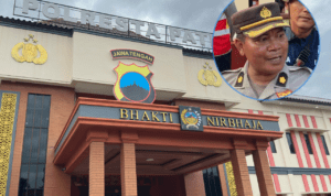 Foto : Plt Wakapolresta Pati, Kompol Anwar ditemui di halaman Polresta Pati. (Dok. Humas Polresta Pati)