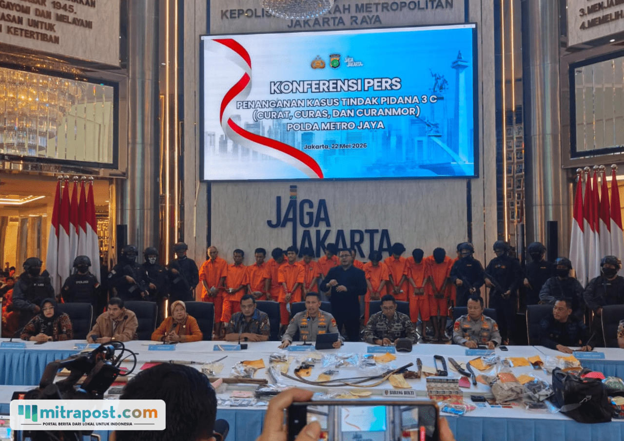 Polda Metro Jaya Ungkap 127 Laporan dengan 173 Tersangka Terkait Kasus Kejahatan Jalanan