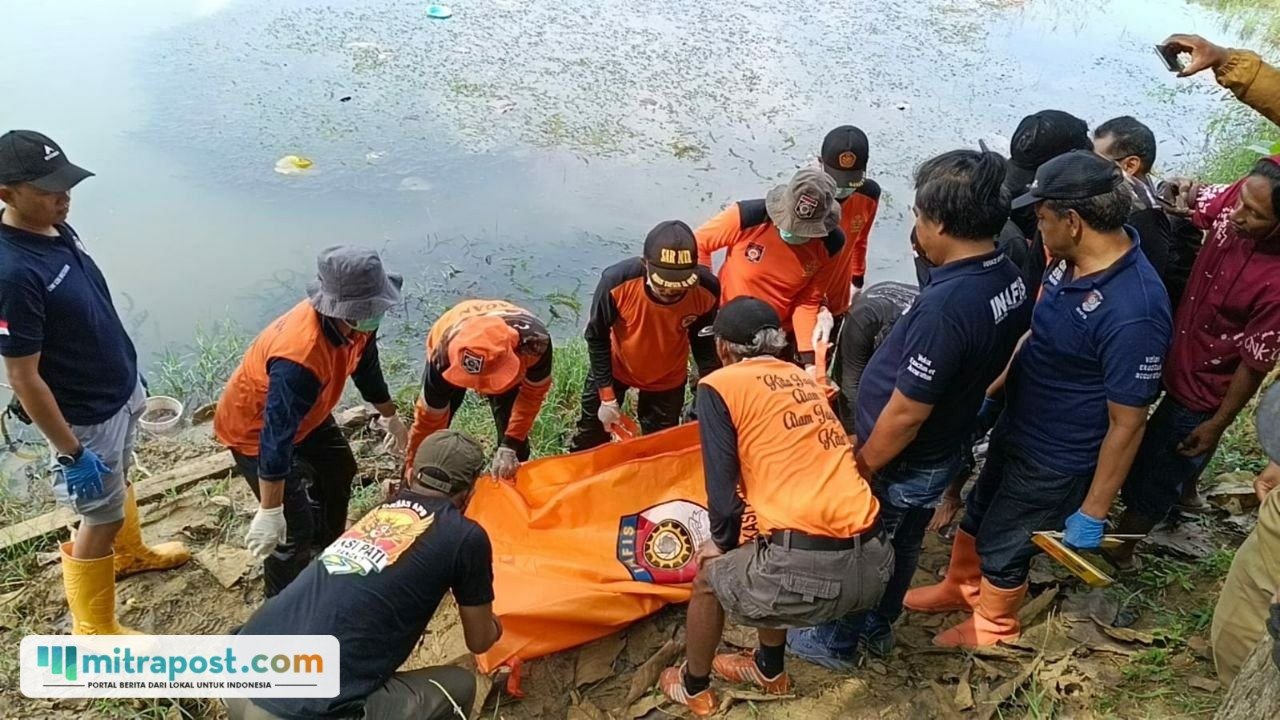 Foto : Mayat pria ditemukan di Embung Terpus Desa Beketel, Kecamatan Kayen. (Dok. Polsek Kayen)