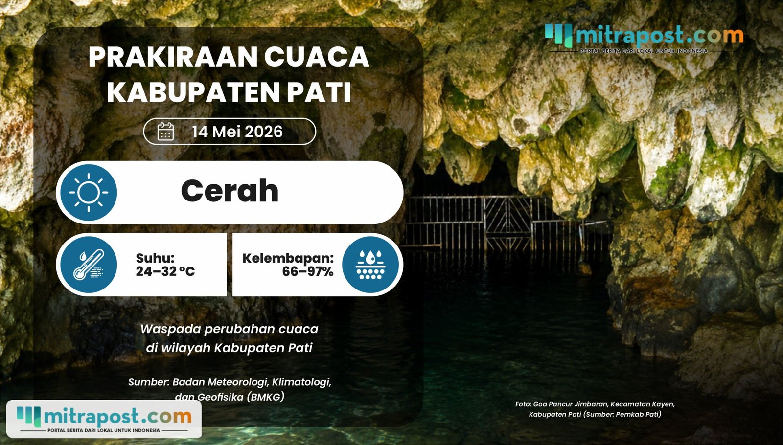 Esok Hari Cuaca di Bumi Mina Tani Diperkirakan Cerah
