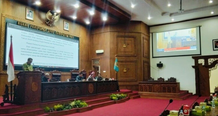 Foto : Rapat Paripurna di DPRD Kabupaten Pati. (Sumber. Mitrapost.com/ Ilham) DPRD Pati