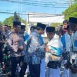 Foto : Pemberangkatan ratusan jemaah haji Kabupaten Pati di halaman Setda Kabupaten Pati. (Dok. Humas Kemenhaj Pati)