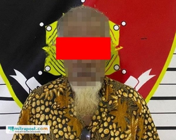 Pelaku berinisial S (75) diduga melakukan aksi cabul /tribatranews Polda Lampung Bandar Lampung