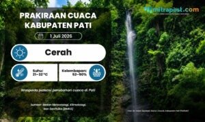Cuaca Pati Diprediksi Cerah Awal Juli Besok, Suhu Berkisar 21–32 °C