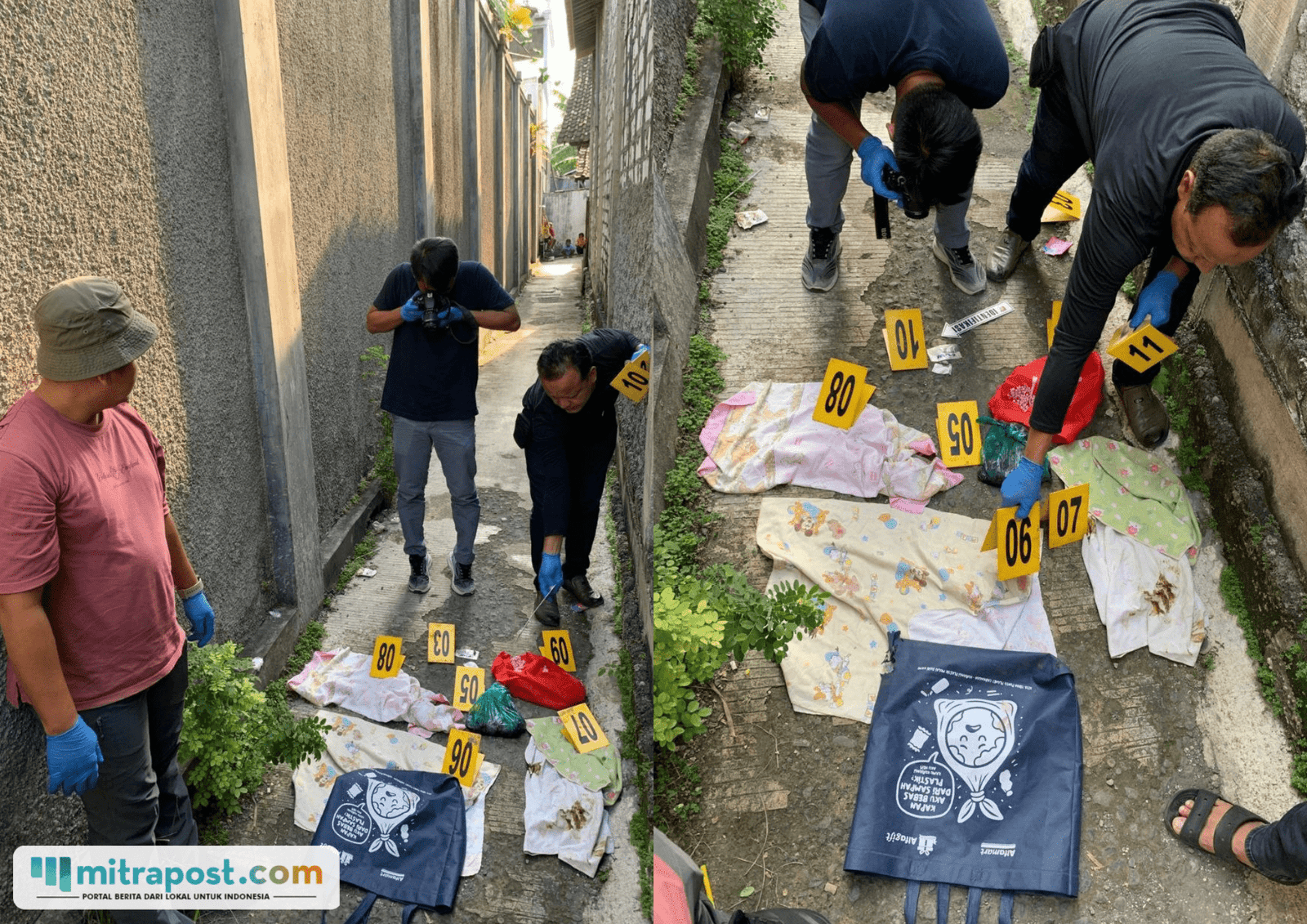 Foto : Tim Polresta Pati melakukan olah tempat kejadian perkara (TKP) di desa Growong Kidul Kecamatan Juwana, Senin (01/06/2026). (Sumber. Humas Polresta Pati)