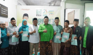 Foto : Risma Ardhi Chandra saat menghadiri Harlah ke 28 PKB di Kantor DPC Pati, belum lama ini. (Dok. Humas Pemkab Pati)