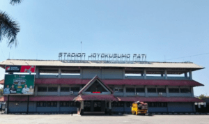 Foto : Kondisi Stadion Joyokusumo Pati tampak dari depan. (Sumber. Mitrapost.com/ Ilham)