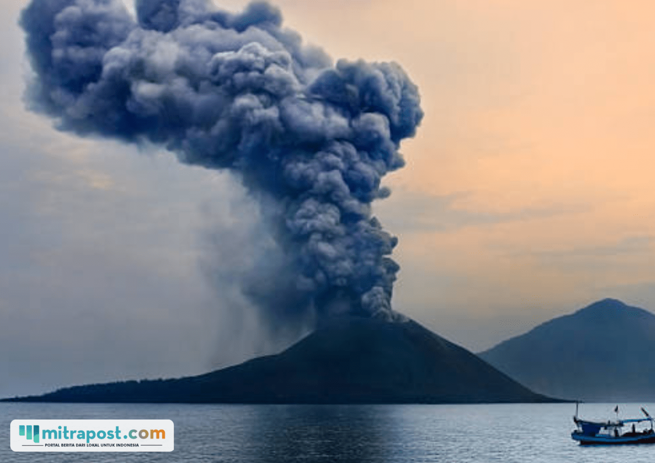 Ilustrasi gunung meletus/istock