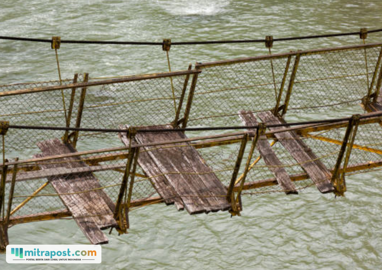 Ilustrasi jembatan gantung/istock
