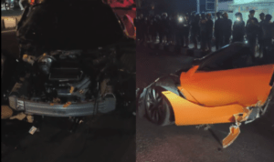 Kecelakaan supercar Mclaren di Jalan Sukoharjo-Solo / tangkap layar Kecelakaan supercar Mclaren di Jalan Sukoharjo-Solo / tangkap layar