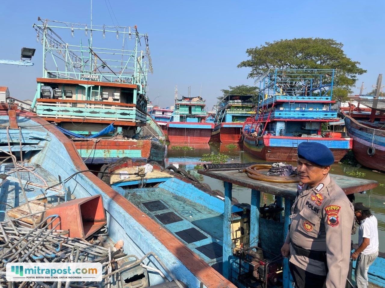Tim Terpadu Maritim Juwana melakukan pendataan /humas Polresta Pati