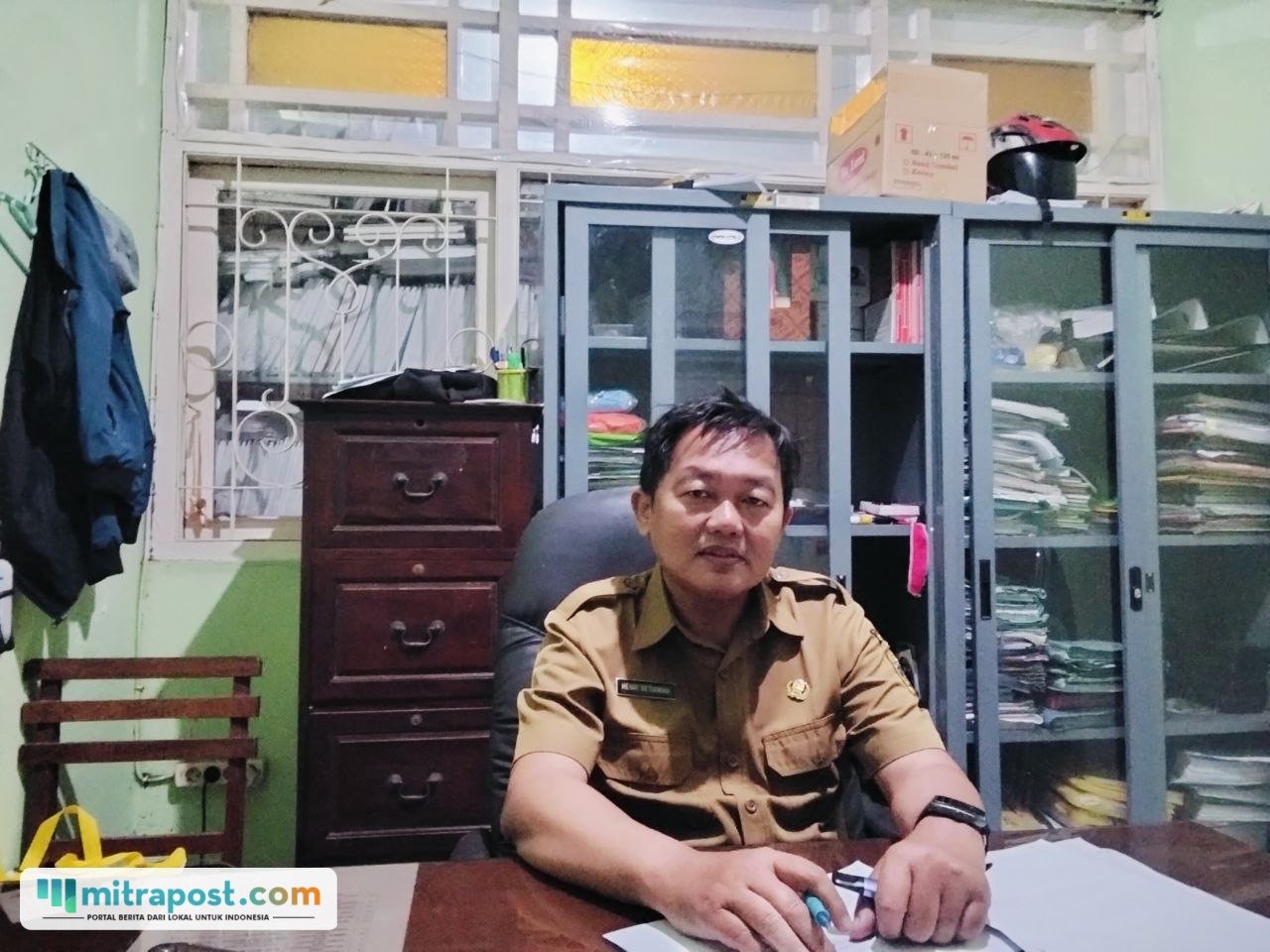 Foto : Kepala Bidang Kebersihan, Persampahan dan Pertamanan DLH Kabupaten Pati, Henri Setiawan. (Sumber. Mitrapost.com/ Ilham)