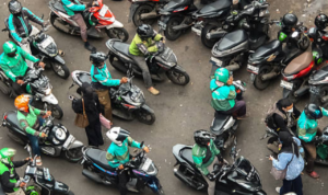 Ilustrasi driver ojol/istock Ilustrasi driver ojol/istock
