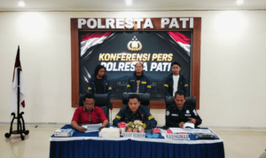 Foto : Polresta Pati gelar Konferensi Pers di Lantai II. (Sumber. Mitrapost.com/ Ilham)