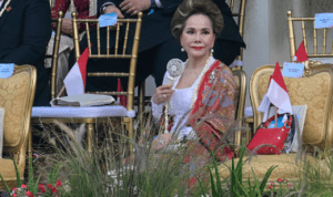Ratna Sari Dewi (Dewi Soekarno) Istri Keenam Presiden ke-1 RI, Dewi Soekarno, Hadiri Peringatan Upacara Kemerdekaan