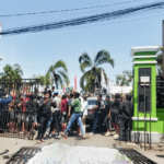 Foto : Gerbang Pintu masuk Kantor Kecamatan Tayu Pati Ambruk usai didorong massa, Rabu (12/08/2026). (Sumber. Mitrapost.com/ Ilham)