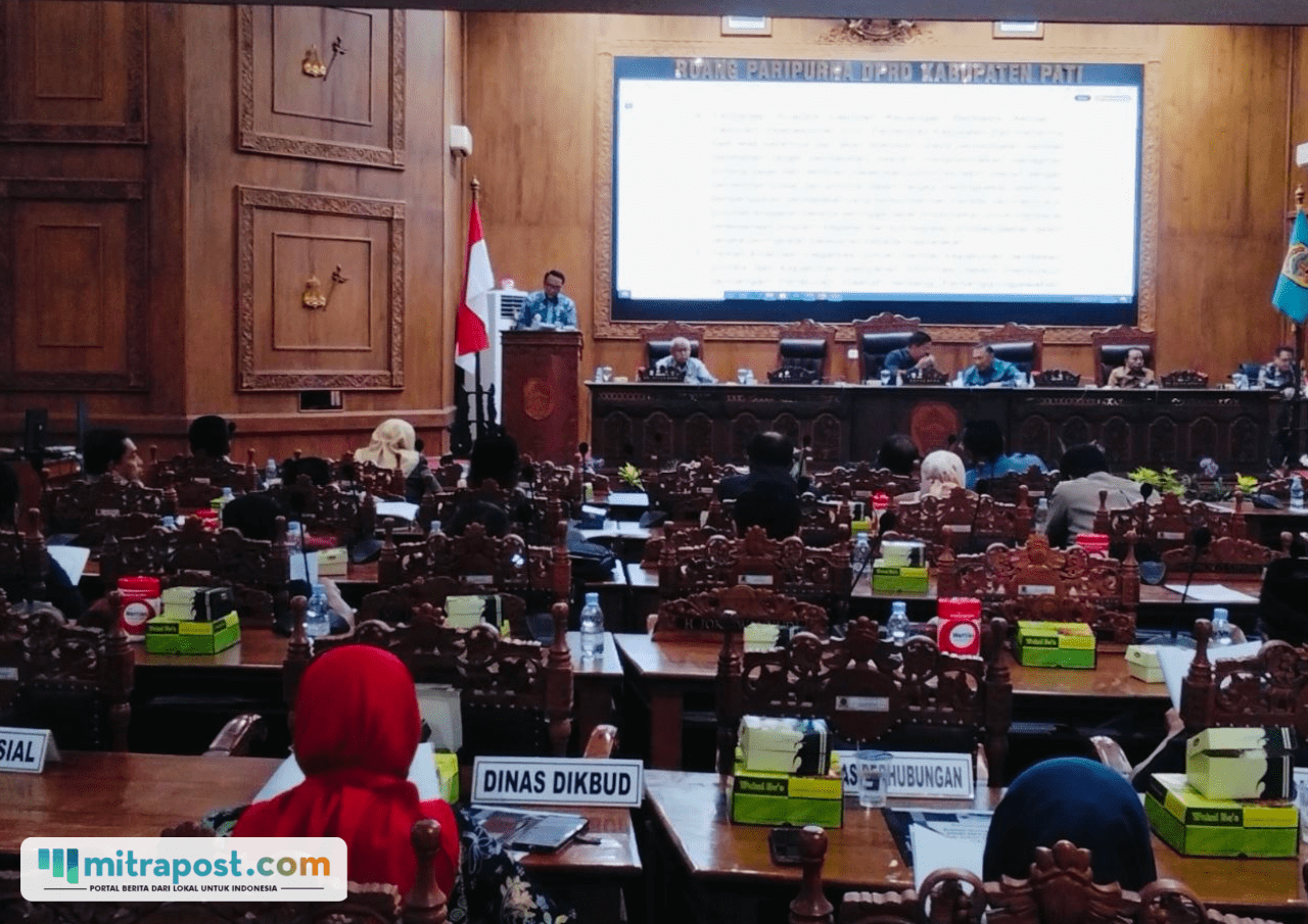Foto : DPRD Kabupaten gelar dua agenda rapat Paripurna di lantai II Ruang Rapat Paripurna, Kamis (06/08/2026). (Sumber. Mitrapost.com/ Ilham) DPRD Pati