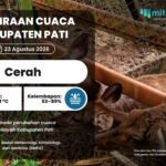 PRAKIRAAN CUACA 23 AGS Cuaca di Pati Esok Hari Diprediksi Cerah, Masih Dominan Panas