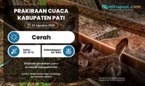 Cuaca di Pati Esok Hari Diprediksi Cerah, Masih Dominan Panas
