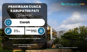Prakiraan Cuaca Pati Kamis, 13 Agustus: Cerah dengan Suhu Capai 31 °C