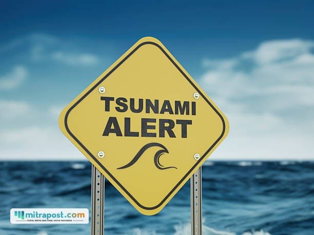 Ilustrasi peringatan tsunami/istock