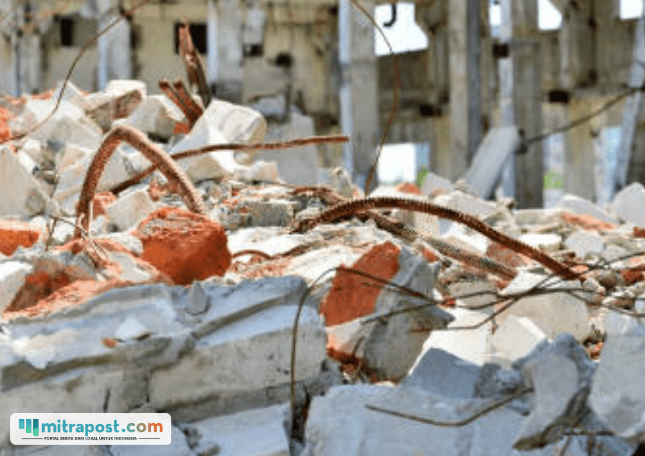 Ilustrasi bangunan runtuh/istock