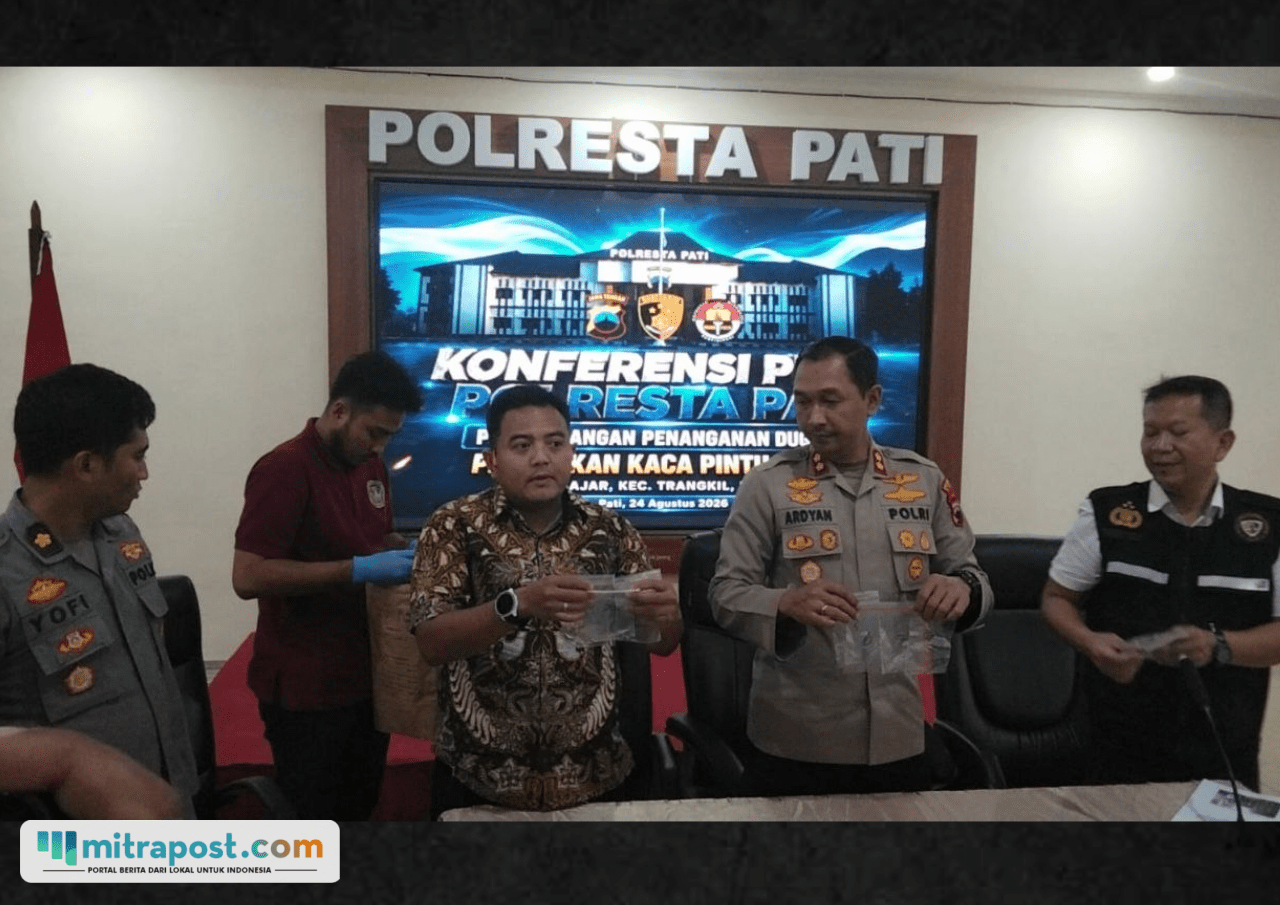 Foto : Barang bukti berupa gotri diperlihatkan saat Konferensi Pers, Kamis kemarin. (Sumber. Mitrapost.com/ Ilham)