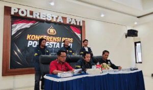 Foto : Konferensi Pers di Polresta Pati, Kamis (13/08/2026). (Sumber. Mitrapost.com/ Ilham)