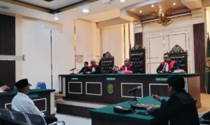 Foto : Sidang Perdana Kasus Kekerasan Seksual di Ruang Cakra PN Pati Digelar Tertutup, Selasa (11/08/2026) siang. (Sumber. Mitrapost.com/ Ilham)