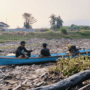 Foto : Sungai Silugonggo di Desa Banjarsari Kecamatan Gabus terlihat kering. (Sumber. Mitrapost.com/ Ilham)