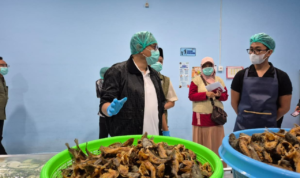 Foto : Satgas MBG Kabupaten Pati, Risma Ardhi Chandra melakukan sidak di dapur SPPG Kecamatan Cluwak, Jumat (25/09/2026) dini hari. (Dok. Humas Pemkab Pati)