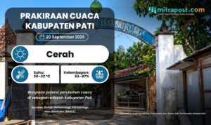 PRAKIRAAN CUACA 20 SEPTEMBER 2026 Perubahan Cuaca di Pati Akhir Pekan: Cerah hingga Hujan Ringan di Sebagian Wilayah