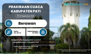PRAKIRAAN CUACA 23 SEPTEMBER 2026 Prediksi Cuaca di Pati 23 September 2026: Berawan-Udara Kabur Sebagian Wilayah