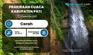 Cuaca Esok Hari di Pati Cerah, Siang Panas Malam Sejuk
