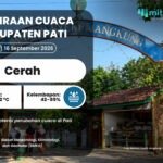 Prakiraan Cuaca Kabupaten Pati Rabu Besok: Cerah dengan Suhu Capai 22–32 °C Prakiraan Cuaca Kabupaten Pati Rabu Besok: Cerah dengan Suhu Capai 22–32 °C