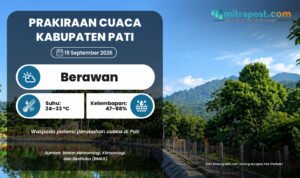 Prakiraan Cuaca Pati Sabtu Besok: Berawan dengan Suhu Capai 24–33 °C Prakiraan Cuaca Pati Sabtu Besok: Berawan dengan Suhu Capai 24–33 °C