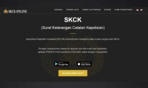 Laman SKCK online/tangkap layar