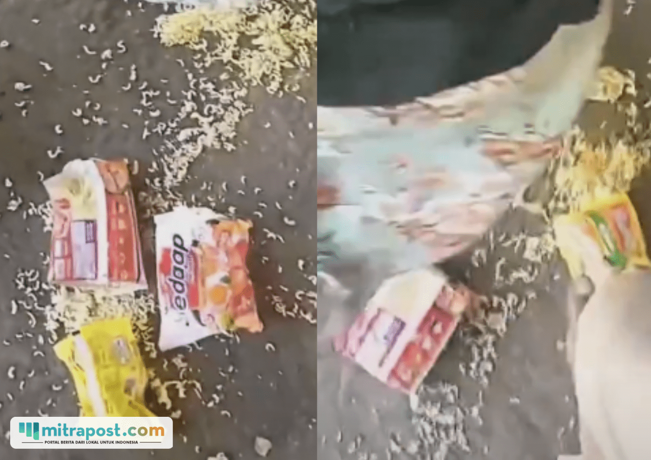 Viral Warga Injak Bantuan Gempa Flores /tangkap layar