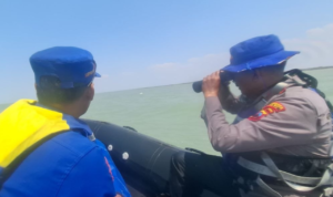 Foto : Proses pencarian nelayan hilang di Perairan Pecangaan-Juwana Kecamatan Juwana. (Dok. Polairud Polresta Pati)