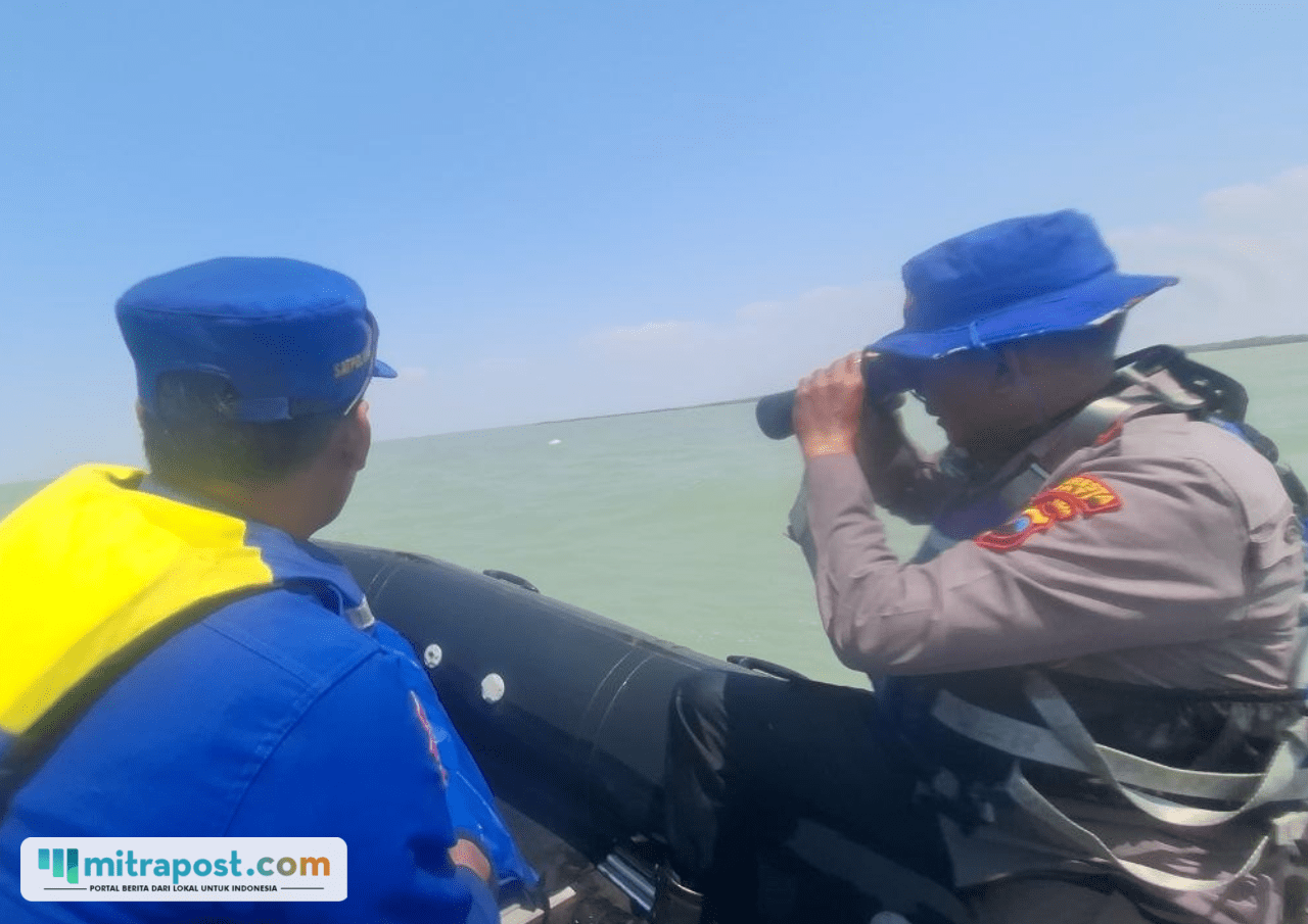 Foto : Proses pencarian nelayan hilang di Perairan Pecangaan-Juwana Kecamatan Juwana. (Dok. Polairud Polresta Pati)