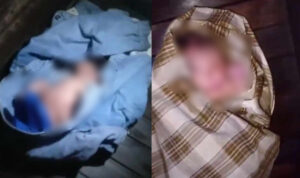 Foto : Bayi Perempuan ditemukan di depan warung kopi Desa Bangsalrejo Kecamatan Wedarijaksa Pati. (Dok. Polsek Wedarijaksa)
