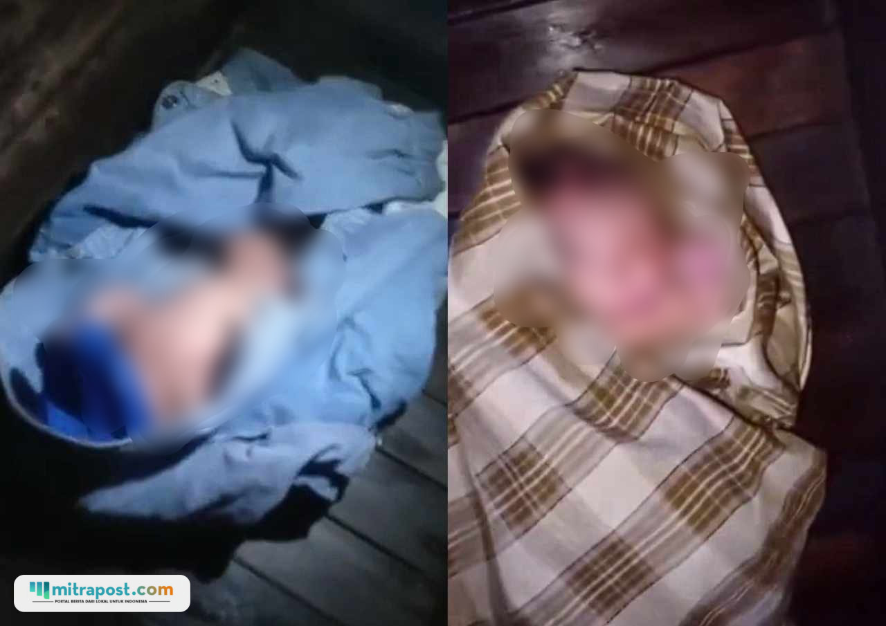 Foto : Bayi Perempuan ditemukan di depan warung kopi Desa Bangsalrejo Kecamatan Wedarijaksa Pati. (Dok. Polsek Wedarijaksa)