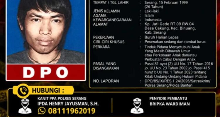 Pria Bernama Kapi Jadi Buronan Atas Kasus Dugaan Pemerkosaan Adik Iparnya di Serang Pria Bernama Kapi Jadi Buronan Atas Kasus Dugaan Pemerkosaan Adik Iparnya di Serang